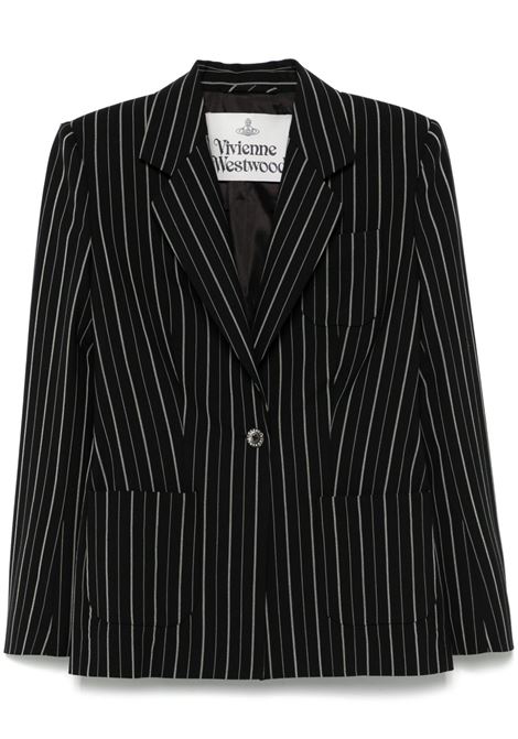 Blazer a righe in nero Vivienne Westwood - donna